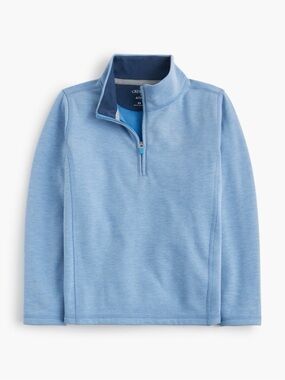 Crewcuts J.Crew Boys' fleece-lined quarter-zip Blue Active Performance XL NWT
